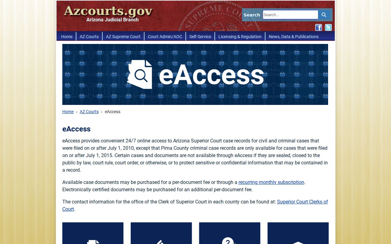 Glendale resident lookup through Arizona Superior Court eAccess